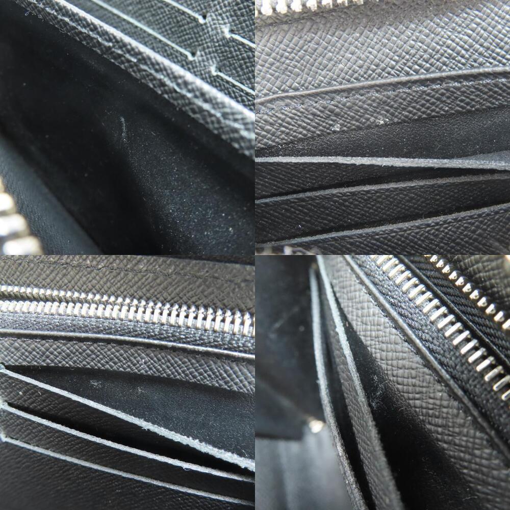 Louis Vuitton Zippy Wallet Dragonne Long Wallet Coin Purse Leather Blue Black